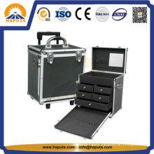 Trolley Makeup Train Case with 5 Storage Drawers